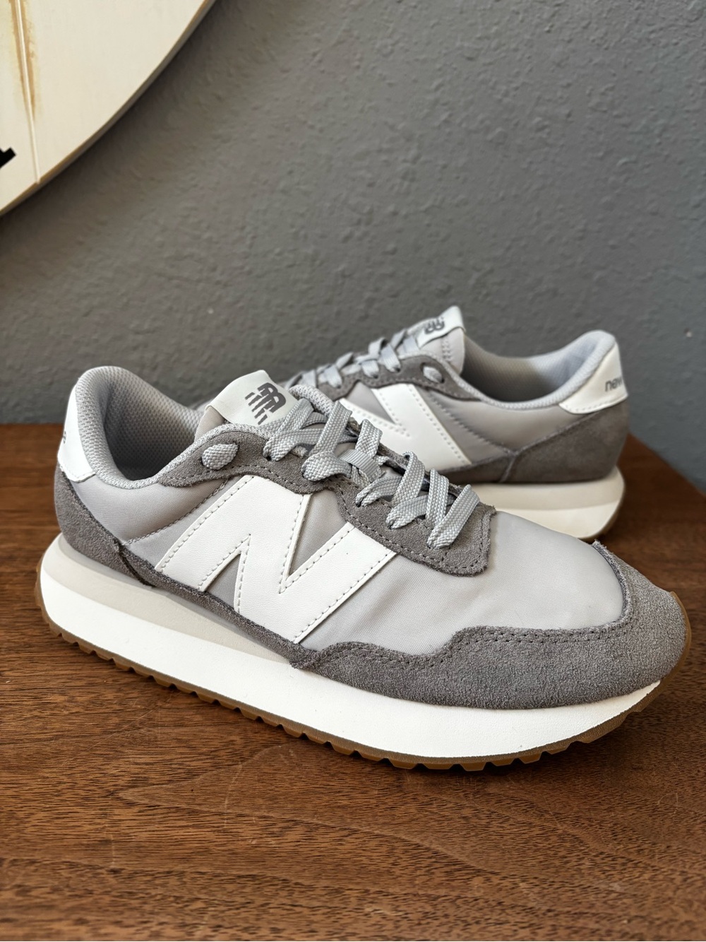 New Balance 237 Grey & White Size 8